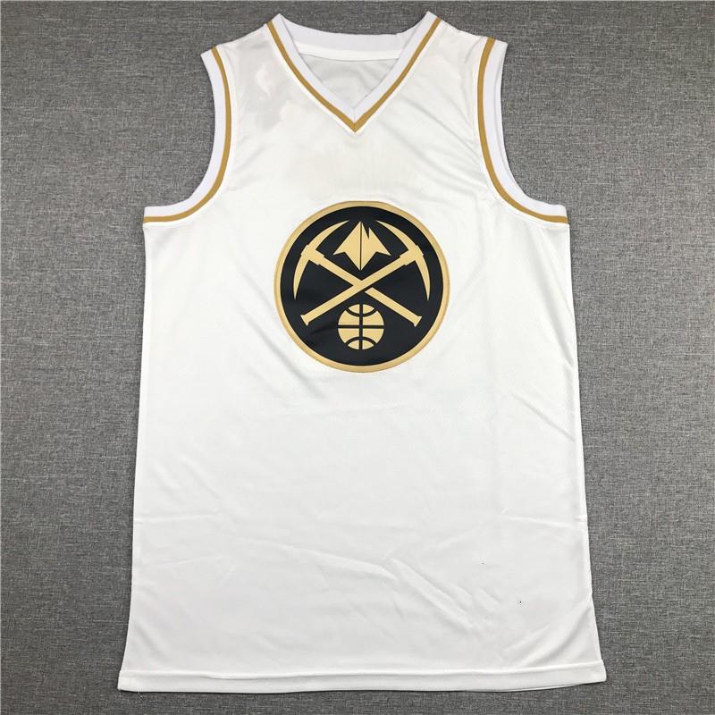 Mens Retro Basketball Jersey Vest With Embroidered Number 55 Jokic 27 Murray Breathable Mesh Cotton Sport Wear