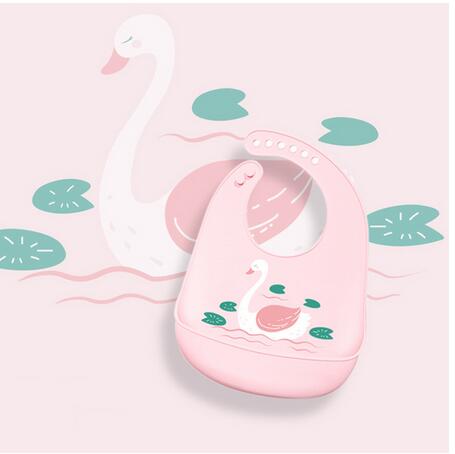 Waterproof Baby Bibs For Baby Kid Soft Silicone Feeding Bib Summer Baby Stuff Feeding Cartoon Print Girl Boy Bibs Burp Cloths