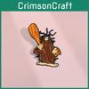 Cartoon Eyecatching Character Pin Brooch In Alloy With Cute And Angry Tree Stump Style