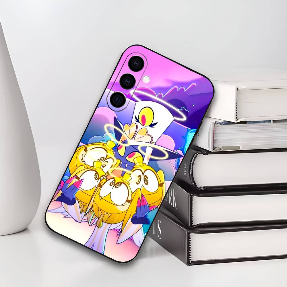 Sir Pentious H-Hazbin H-Hotel Phone Case For Samsung Galaxy A73,A72,A71,A70,A53,A52,A51,Soft Silicone Black Cover