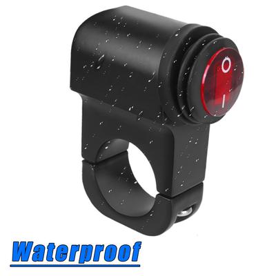 Light Switch Aluminium Alloy On/Off Switch Motorcycle Accessories Headlight Waterproof 12V Button Motorcycle Handlebar