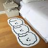 Adorable White Dog With Black Outline Bedroom Living Room Rug Waterproof Slip Resistant Stain Resistant  Home Decor