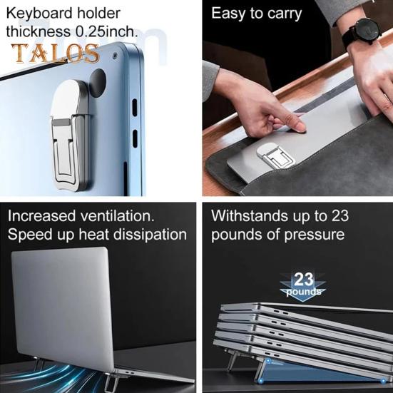 1 pereche de suport pliabil pentru laptop, dimensiune mini, suport universal portabil pentru notebook, suport reglabil pentru răcire