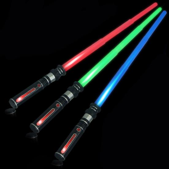 Glowing Stick Stretchable Cool Lights Sound Effect Boys Girls Glowing Lightsaber Super Hero Role Play Prop for Gift