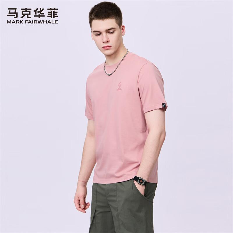 Mark Fairwhale Men's Applique Embroidery Cool-Feel Short Sleeve T-Shirt