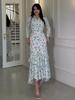 2025 Spring Floral Ruffle Long Dress for Women - Gentle Style