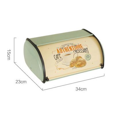 

Retro Metal Bread Pastry Cake Box Case Large Capacity Rice Case Food Storage Kitchen Storage Box Cooking Supply Home Furnishing зелений