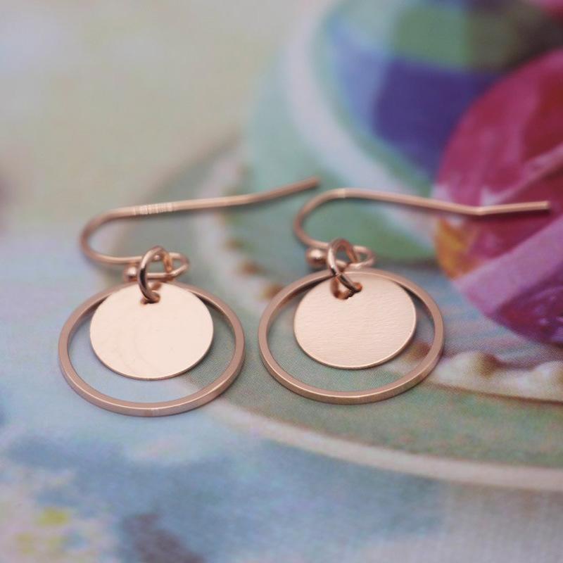 Vintage Tassel Accessories Women's Fashion Temperament Circle Round Earrings Stud Earrings Jewelry