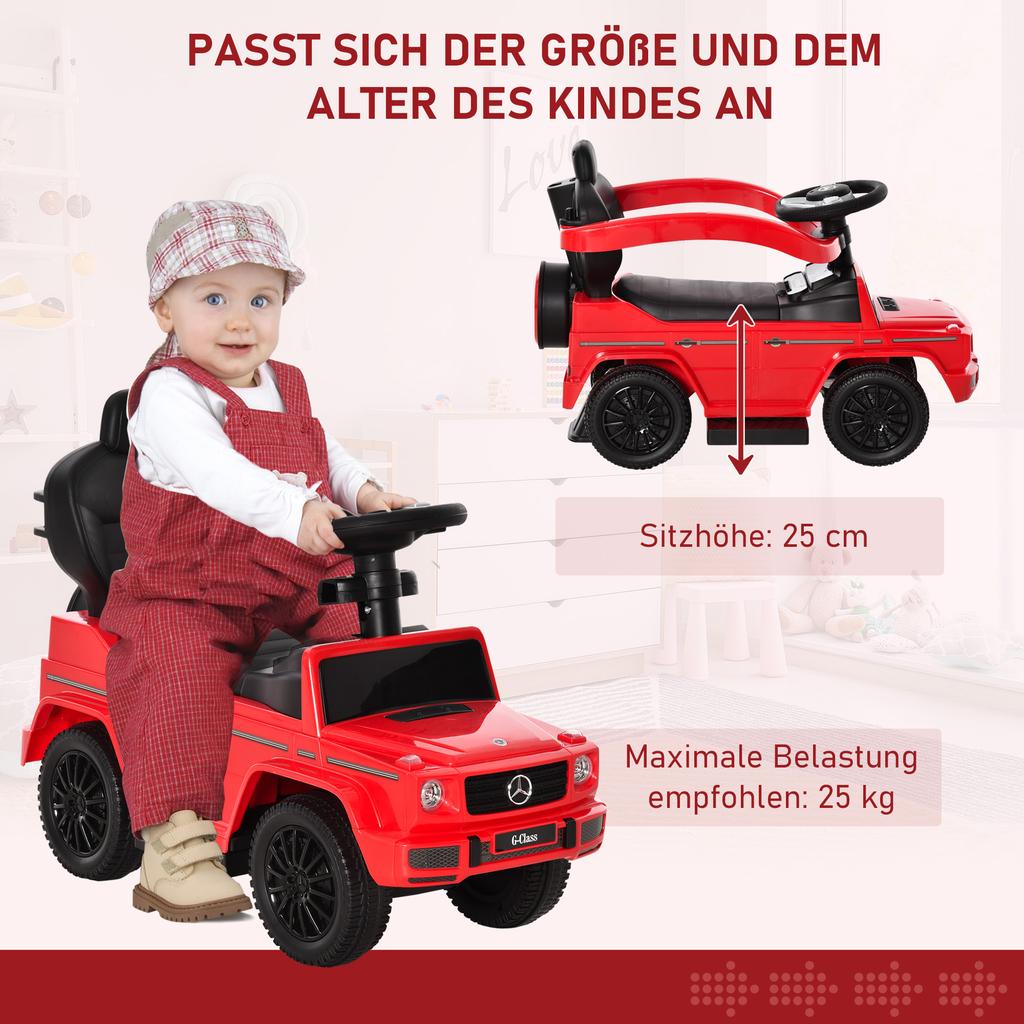 3 in 1 Macchina da Corsa Spingibile per Bambini Piccoli Scivolo a Piedi G350 Deambulatore Licenziato Spinta con Clacson Volante NESSUNA ALIMENTAZIONE