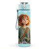 1PC Short Hair Girl In Green Coat Print 750ml Color Plastic Sports Water Bottle Leakproof Flip Straw Lid Suitable for Sports Office Home Use