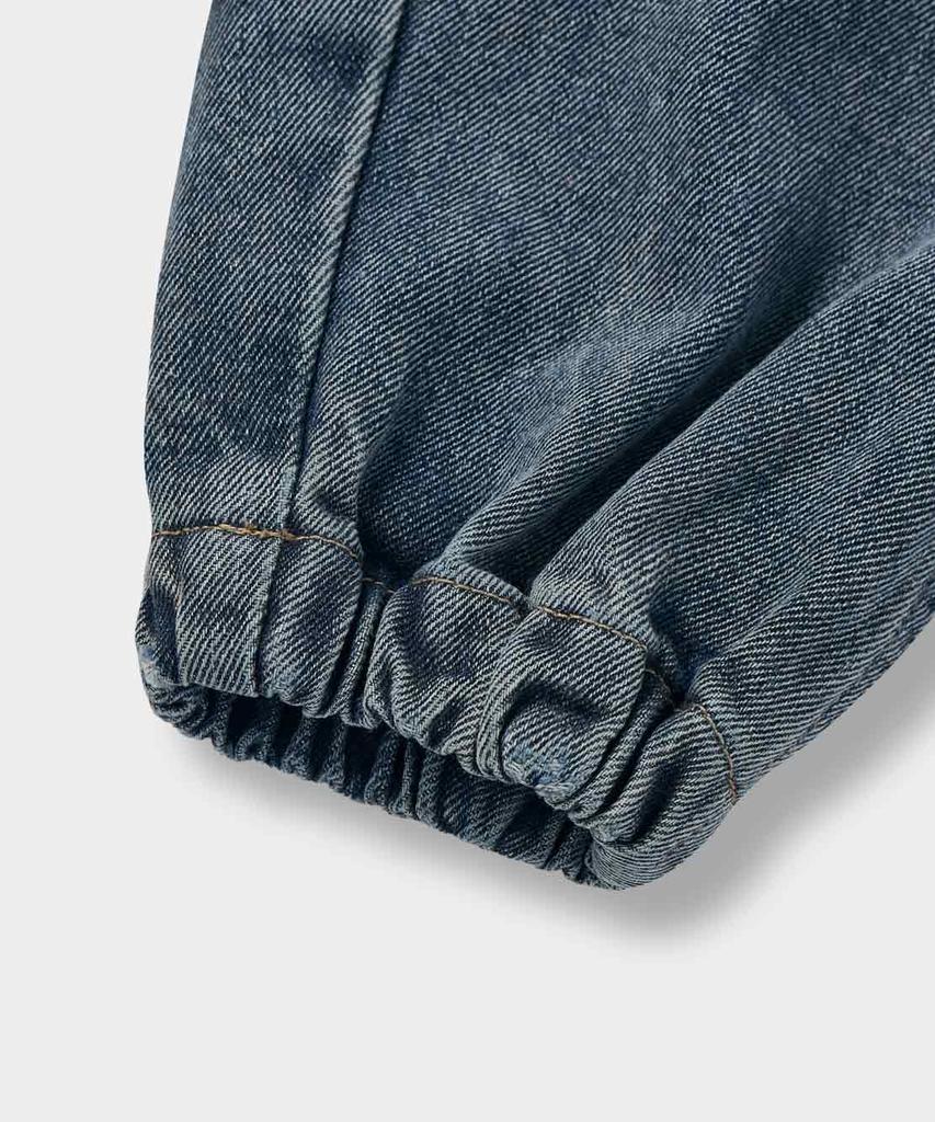 Dimitri Black Balaclava Slash Hood Zip-Up_Denim Dust Indigo