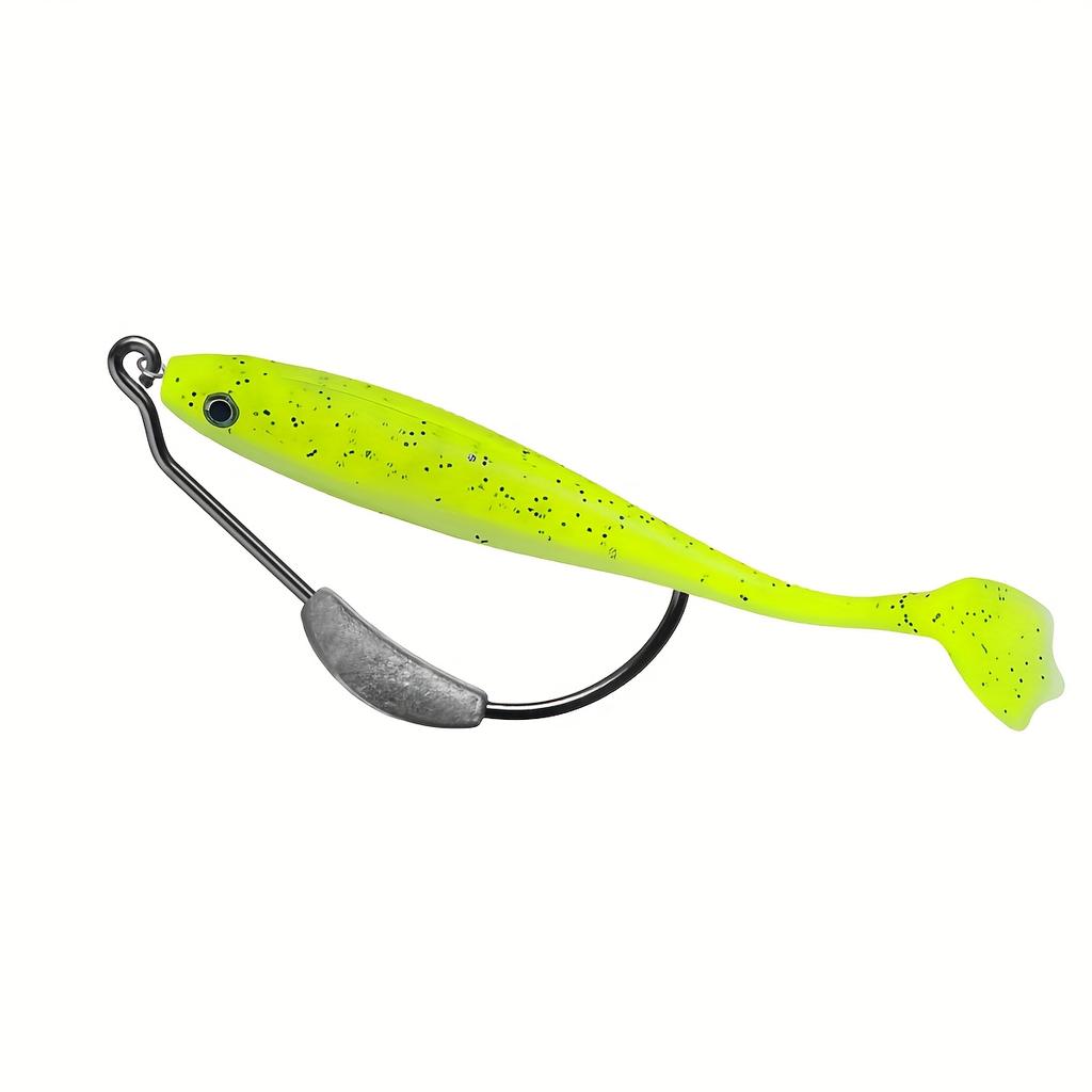 25pcs Fishing Hooks Twistlock Hooks Weighted Bass Hooks Swimbait Hooks for Soft Plastics Worm Hooks Saltwater Freshwater