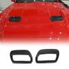 2X Kolfiber Motorhuv Motorhuv Luftventil Dekorationsskydd Ram för Ford Mustang 18+