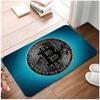 Currency Digital B-Bitcoin Floor Mat Non-Slip Washable Flannel Door Mat Absorbent Indoor Floor Rug