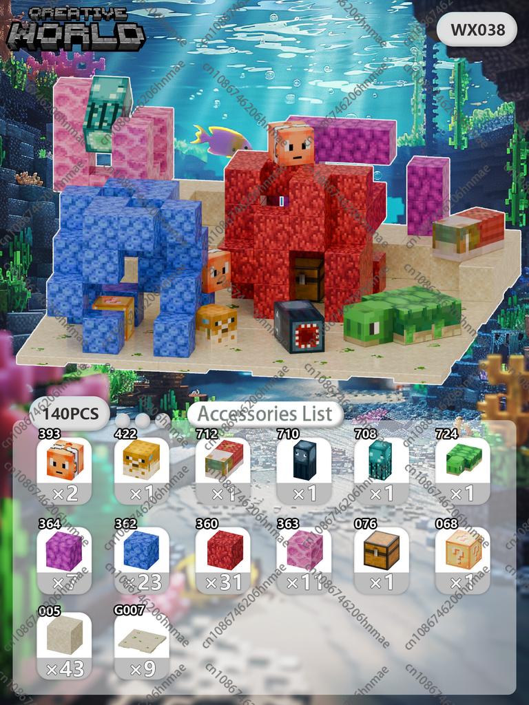 Magnetic Building Blocks Mine World Magnet Cube Set for Boy Girl Kid Age 3+ DIY Pixel Style Model Base Plate STEM Toy Baseplate