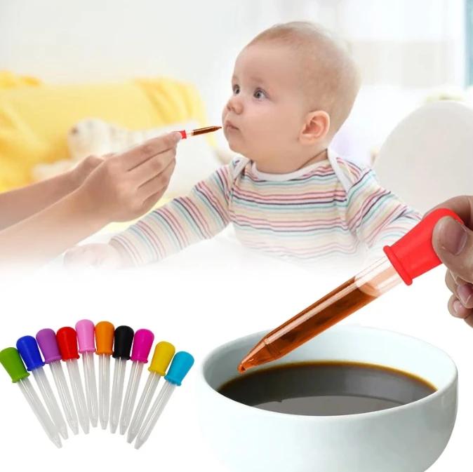 10 sztuk/zestaw 5 ml silikonowa plastikowa pipeta szkolna laboratorium eksperymentalne materiały kroplomierz karmienie lek płynny oko ucho pipeta kroplomierz