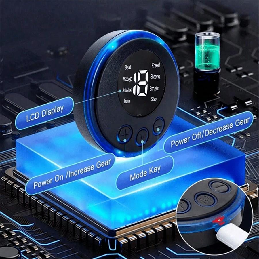 3-In-1 Abs Stimulator, Muscle Toner, Portable Muscle Trainer, Intelligent Wireless Fitness Apparatus