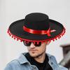 Sombrero Hats Dress Up America Sombrero Hat For Adults Wide Brim Cosplay Costume With Pom-Poms Spanish Outfit Accessories For