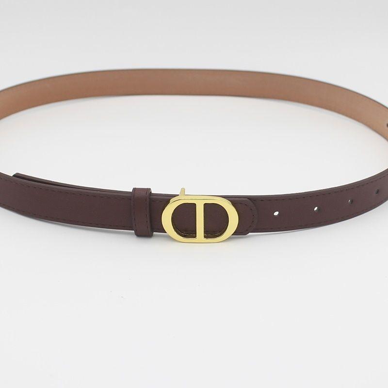 Stylish Gold Alloy Buckle Women's Fashionable Denim Pants Belt In Multiple Colors