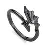 Wing Adjustable Couple Rings Gothic Open Jewelry Sturdy Alloy Romance Matching Accessory