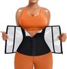 Girdle Fitness Yoga da Donna Tre File di Fibbia Cerniera Cintura Addominale Sudorazione Abbondante Modellante Vita Rientranza Pancia Cintura Sportiva