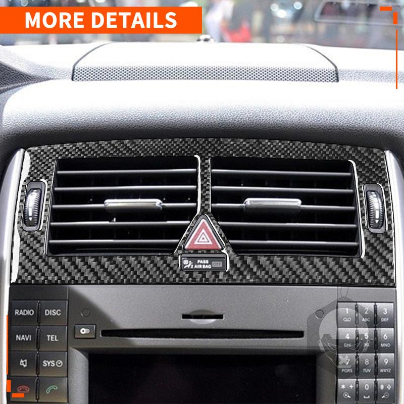 For Benz B Class W245 2005-2011 Real Carbon Fiber Sticker Air Conditioning Vent Panel Cover Car ide Decorative Accessories