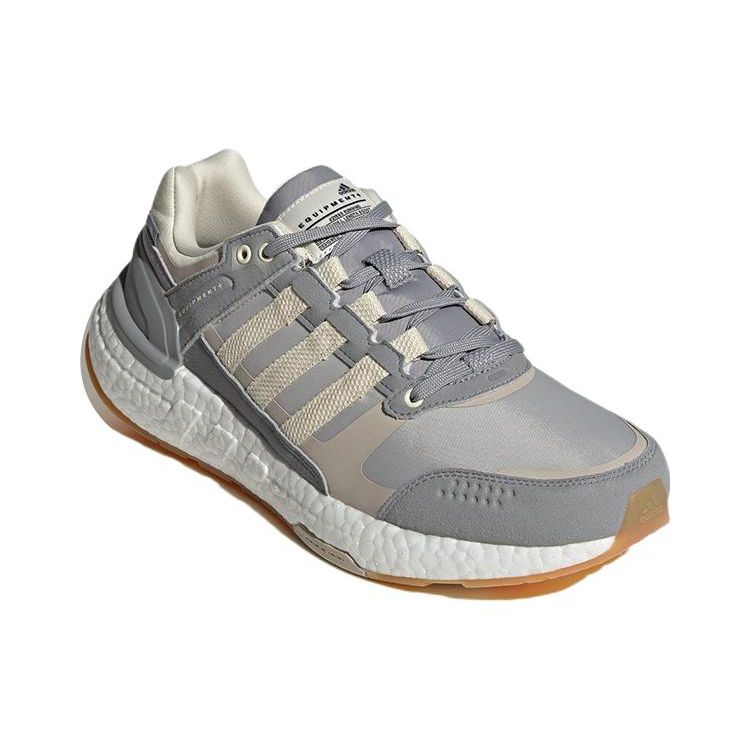 Adidas Equipment Comfortable Versatile Mesh Shock Absorption Non-Slip Wear-Resistant Low-Top Casual Running Shoes Unisex Sneakers White Gray ID4165