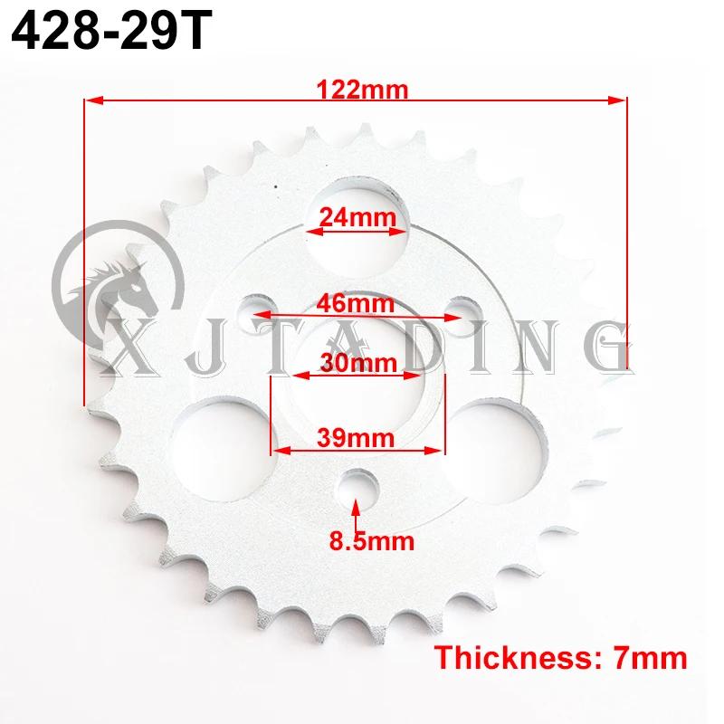 Motorcycle 24T/26T/28T/29T/31T/35T/37T Teeth 30mm Rear Gear Sprocket Fit For Honda Monkey Motorbike Pit Dirt Bike 420/428 Chain