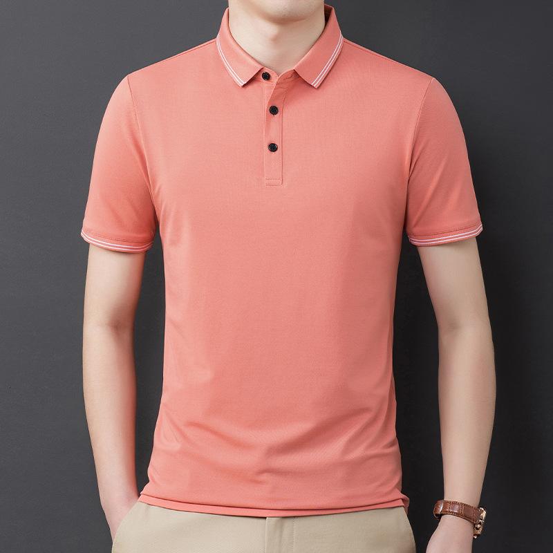 Мужская летняя новая мужская рубашка-поло с короткими рукавами в Корейском стиле — фото 7