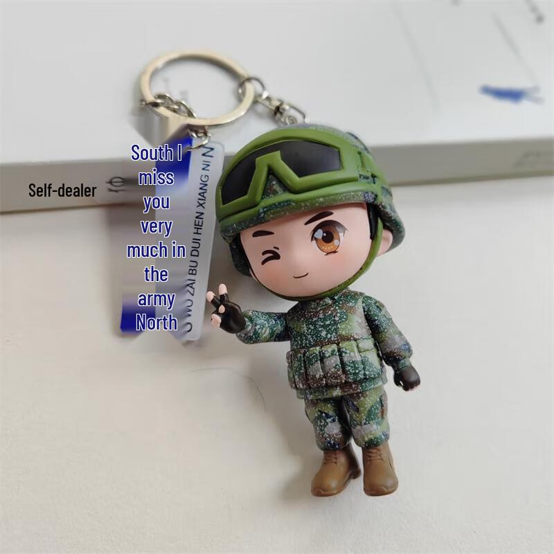 Egger Soldier Cartoon 3D Keychain