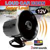 Universal Motorcycle Horn 12V 20W 3 Tone Sound Super Loud Horns for Trucks Vehicle 115db Waterproof Electric Alarm Kit Horn 1pcs