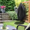 Black Hanging Chair Cover, Waterproof and Windproof, Protective Cover with Zipper, Cover for Hanging Basket, Swing Chair, Hanging Chair