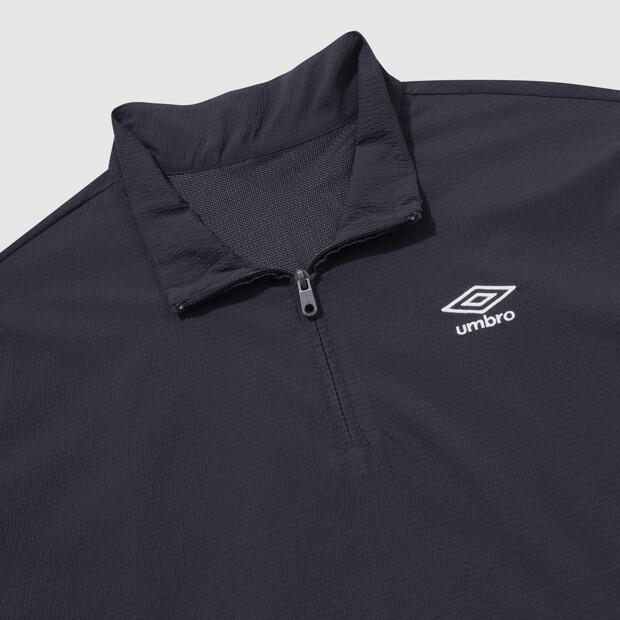 Umbro Seersucker Short Sleeve Stand Neck Anorak Navy Ur221Cwt63 (A Type)