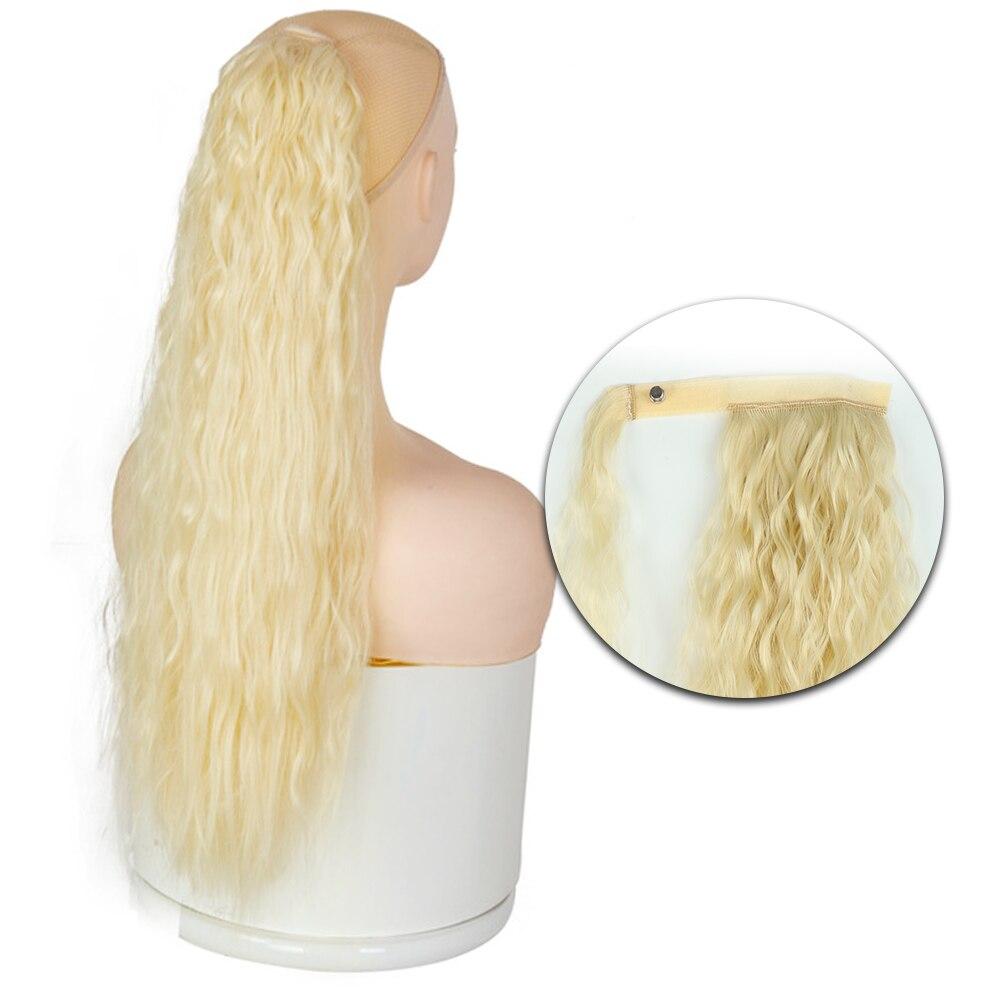 

MISS WIG Synthetic Long Curly Fluffy Clip In Hair Extension Wrap Around Ponytail Heat Resistant Natural Wig For Women Daily Wear 55cm