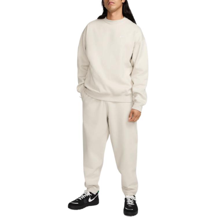 Nike Solid Color Loose Fit Long Sleeve Sweatshirt Men tops White DX1361-072