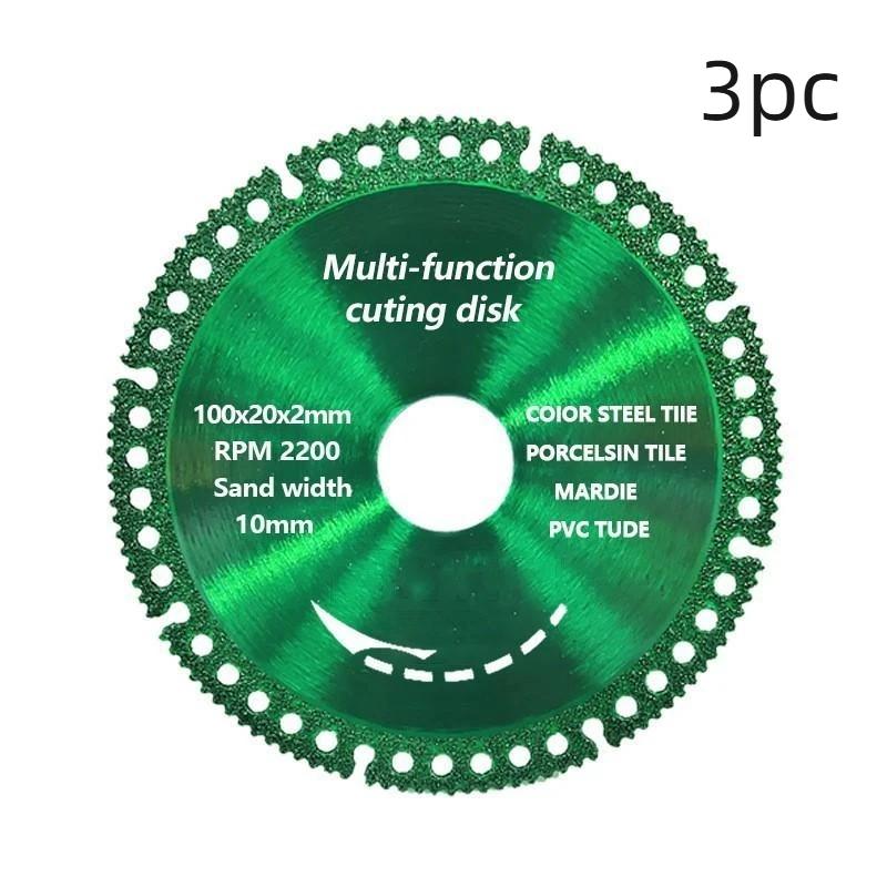 1/3/5Pcs Multifunction Cutting Disc Diamond Saw Blade Thick Dry Cut Wheel For Angle Grinder Tile Marble Pvc Metal Cutting