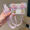 1 Pair Ancient Chinese Hanfu Girl'S Tassel Hair Clip Princess Style Flowing Silk Hairpin Adorable Headwear For Little Girls