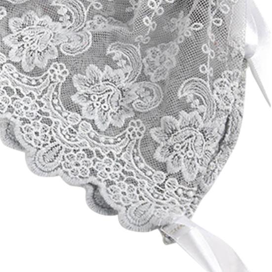 Pamut Babasapka Csipke Mintás Csecsemő Kötött Csipkesapka Kisfiúknak és Kislányoknak Pánttal