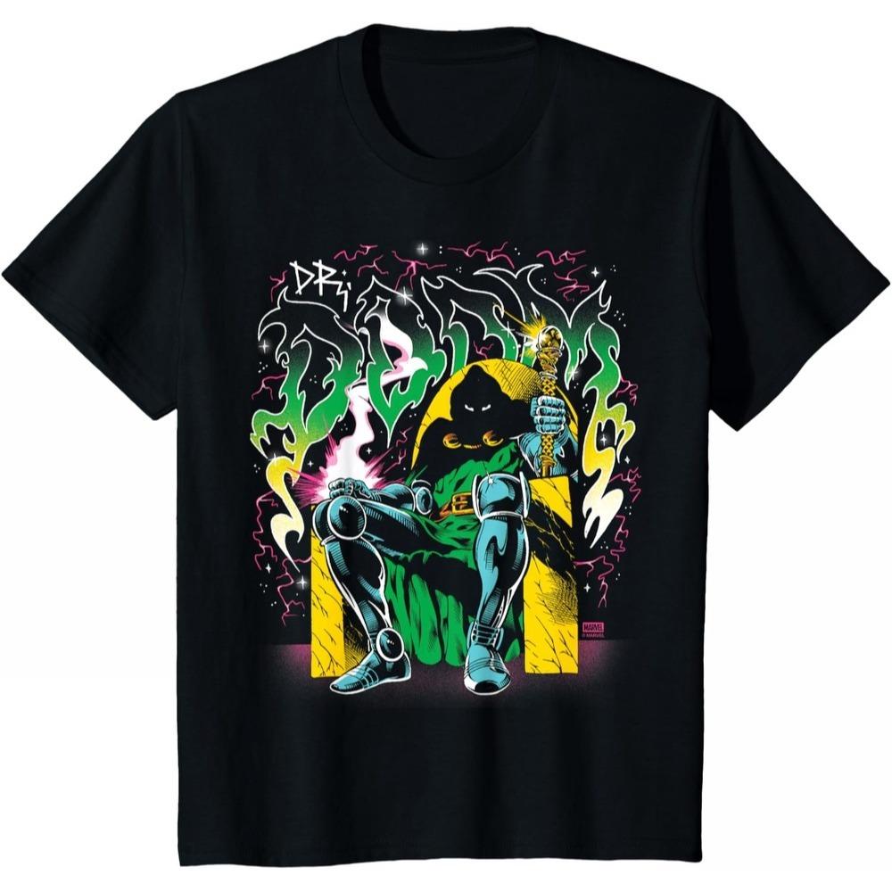 

Dr Doom Marvel TShirt Unisex Short Sleeve Hip Hop Street Style Soft Cotton Oversized Fit Crew Neck Trendy Top for Men Women L
