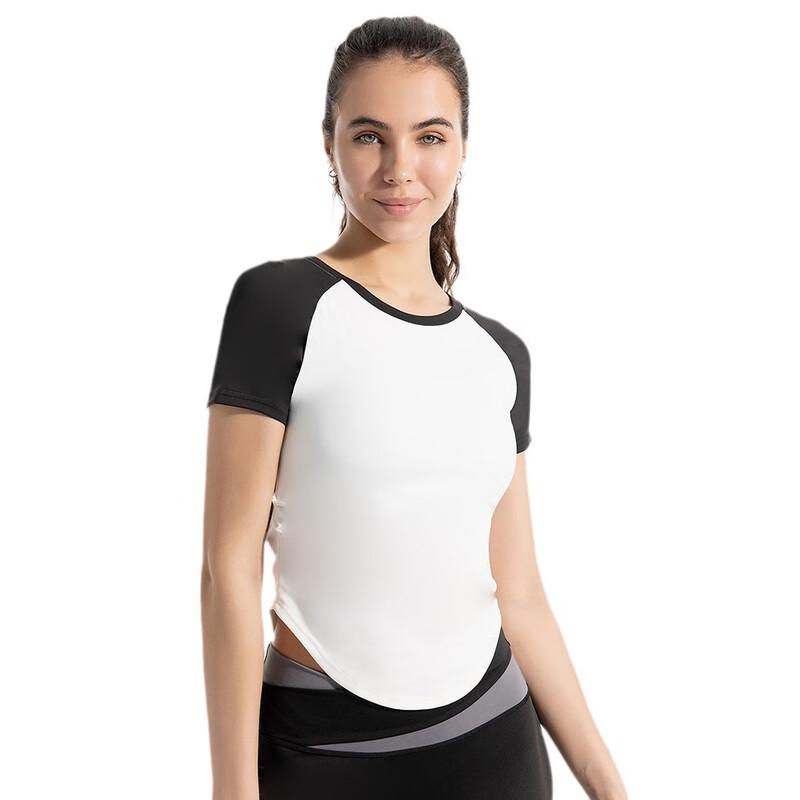 Nuodingxiu Women's Quick-Dry Color-Block Yoga T-Shirt