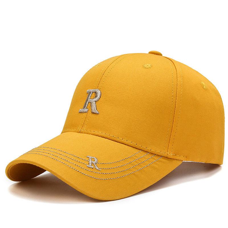 Peaked Cap Women S Fashion Spring And Autumn Embroidery R Letter Hat Sunshade Baseball Cap Summer Men Adjustable