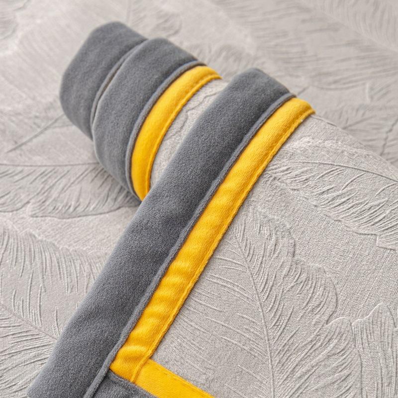 Hollanda Kadifesi Kanepe Minderi Kılıfı Yaprak Jakarlı Kanepe Örtüsü Kaymaz Köşe Koltuk Örtüsü Oturma Odası için L Şeklinde Kanepe Yastığı