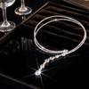 Sparkling Zircon Rhinestone Choker Water Drop Women Neck Jewelry Elegant Crystal Necklace  Gifts