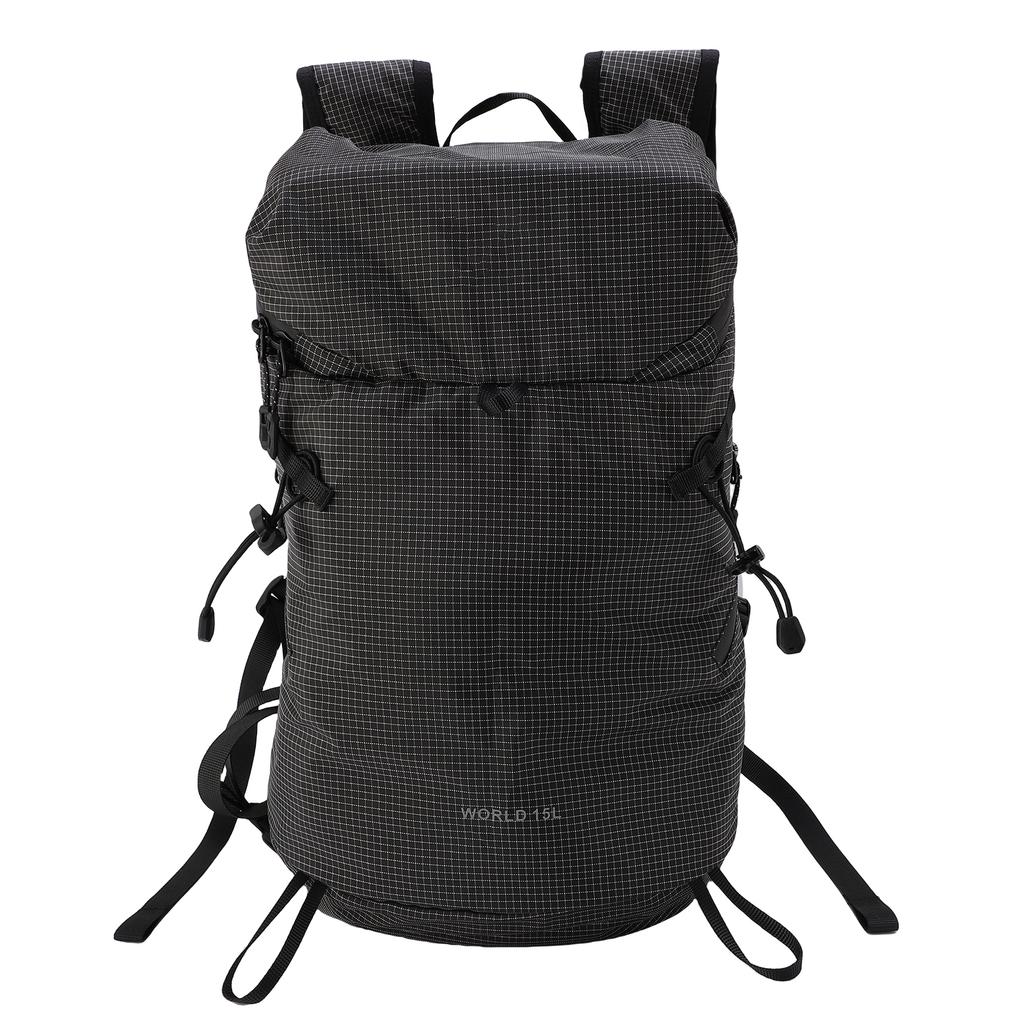 Outdoor Backpack 15L Small Hiking Backpack Lightweight for Hiking Running Cycling Camping Both Men and Women Black