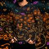 Men's Long Sleeve Hoodie Sun Shirt with Halloween Print