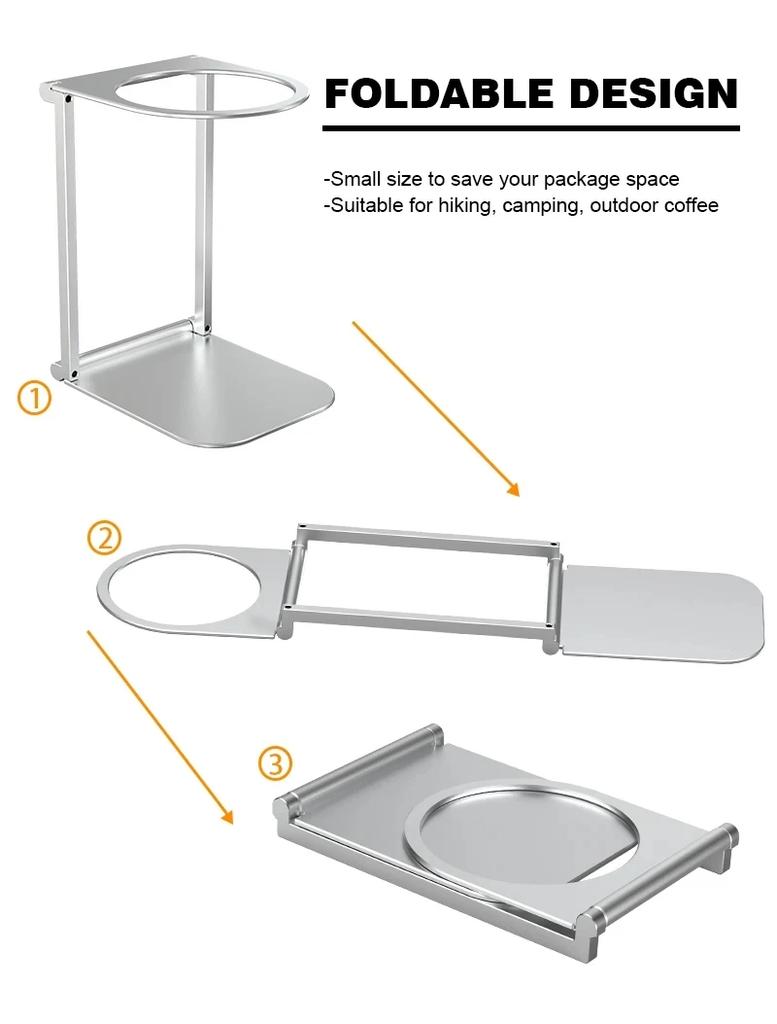 Foldable Coffee Drip Holder Pour Over Dripper Stand Aluminum Espresso Coffee Machine Support Stand Coffee Dripper Station Rack