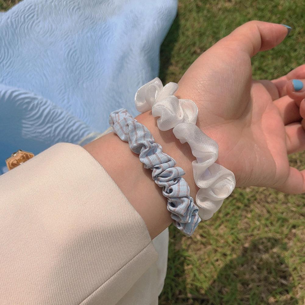 4pcs/set Sweet Colorful Hair Band Simple Temperamental Hair Tie Highly Elastic Rubber Band Headwear Hair Accessory for Women