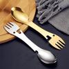 5 In 1 Multitool Stainless Steel Fork Spork Spoon Cutlery Flatware Utensil Portable Camp Multi Tool Bottle Opener Can Opener