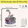 Acrylic 2D Flat Colourful Snake Table Sign Spring Festival Desktop Decoration Desk Collection