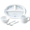 Kinsho Pottery des Toddler Tableware Gift Set Tableware White 910750 "Ribbon Anges" Children's